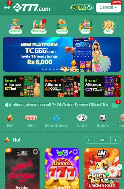 zt 777 Game Interface