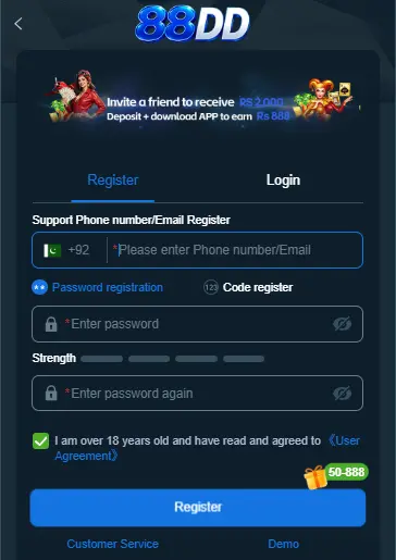 88DD Game registration